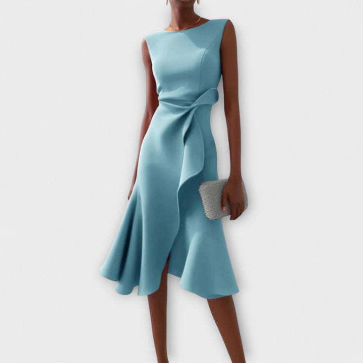 Verolyn - Pleated Wrap Midi Dress