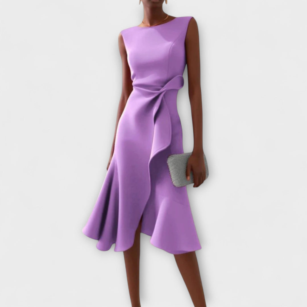 Verolyn - Pleated Wrap Midi Dress
