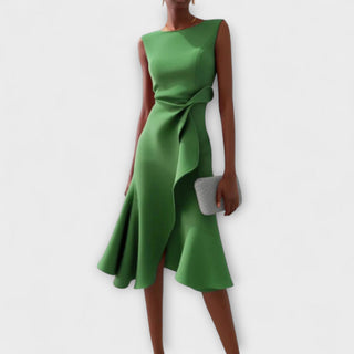 Verolyn - Pleated Wrap Midi Dress