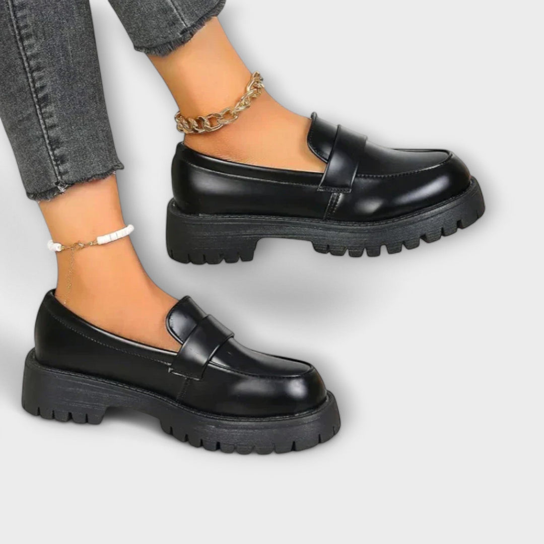 Verolyn - Satin Wedge Moccasins
