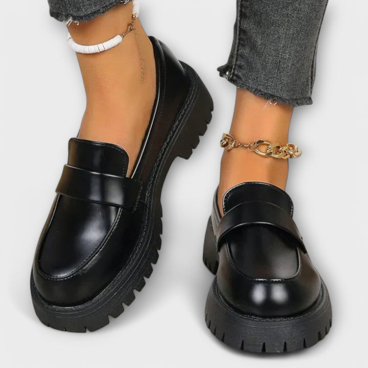 Verolyn - Satin Wedge Moccasins
