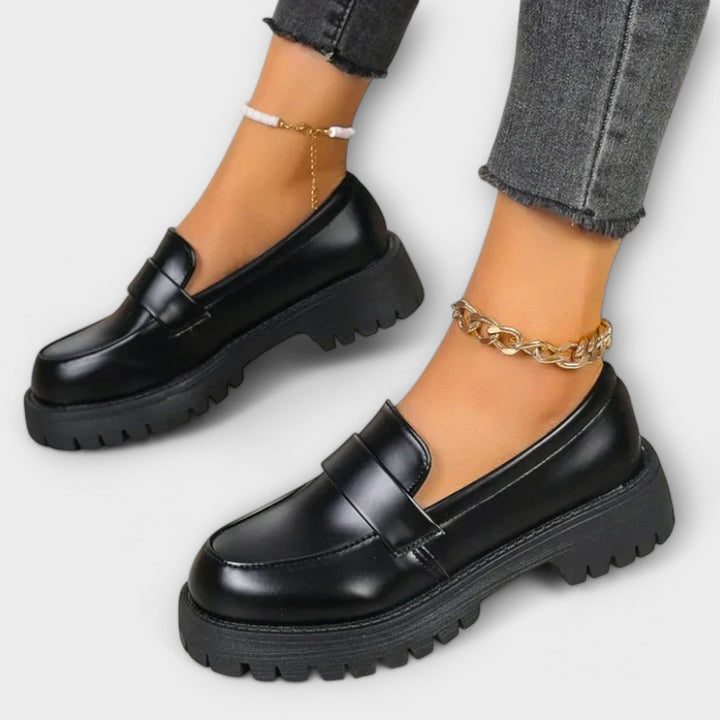 Verolyn - Satin Wedge Moccasins