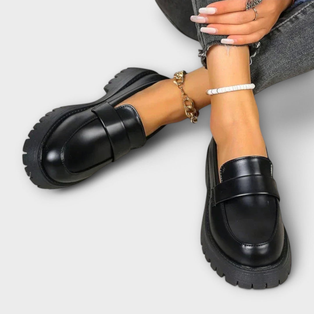 Verolyn - Satin Wedge Moccasins