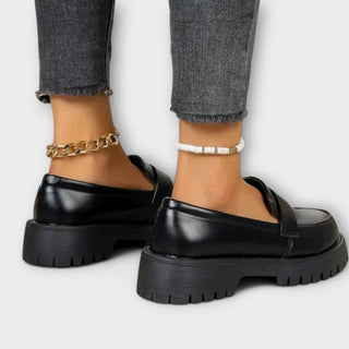 Verolyn - Satin Wedge Moccasins