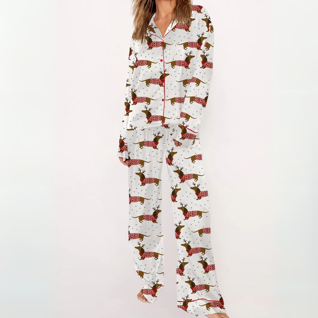 Verolyn - Printed Button Pyjama Set