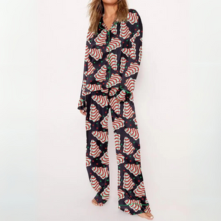 Verolyn - Printed Button Pyjama Set