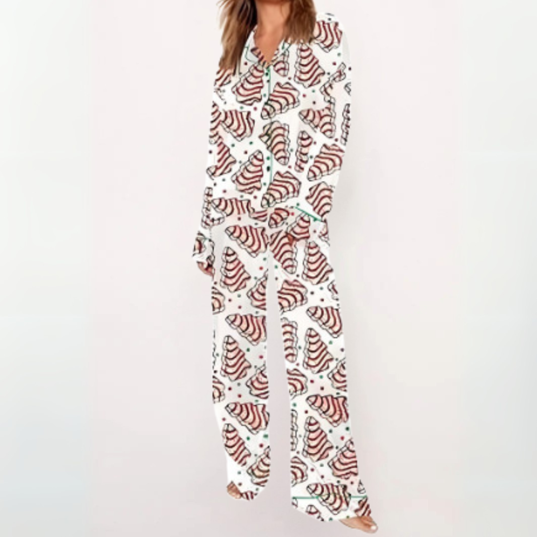 Verolyn - Printed Button Pyjama Set