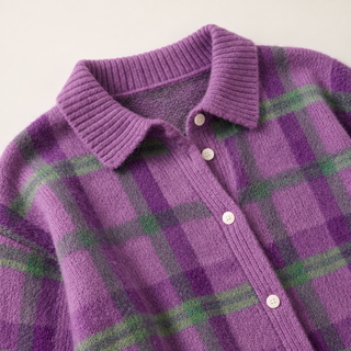 Verolyn - Sophie Plaid Knit Cardigan