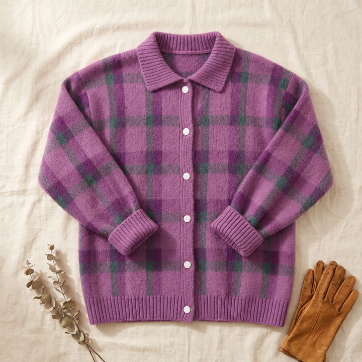 Verolyn - Sophie Plaid Knit Cardigan