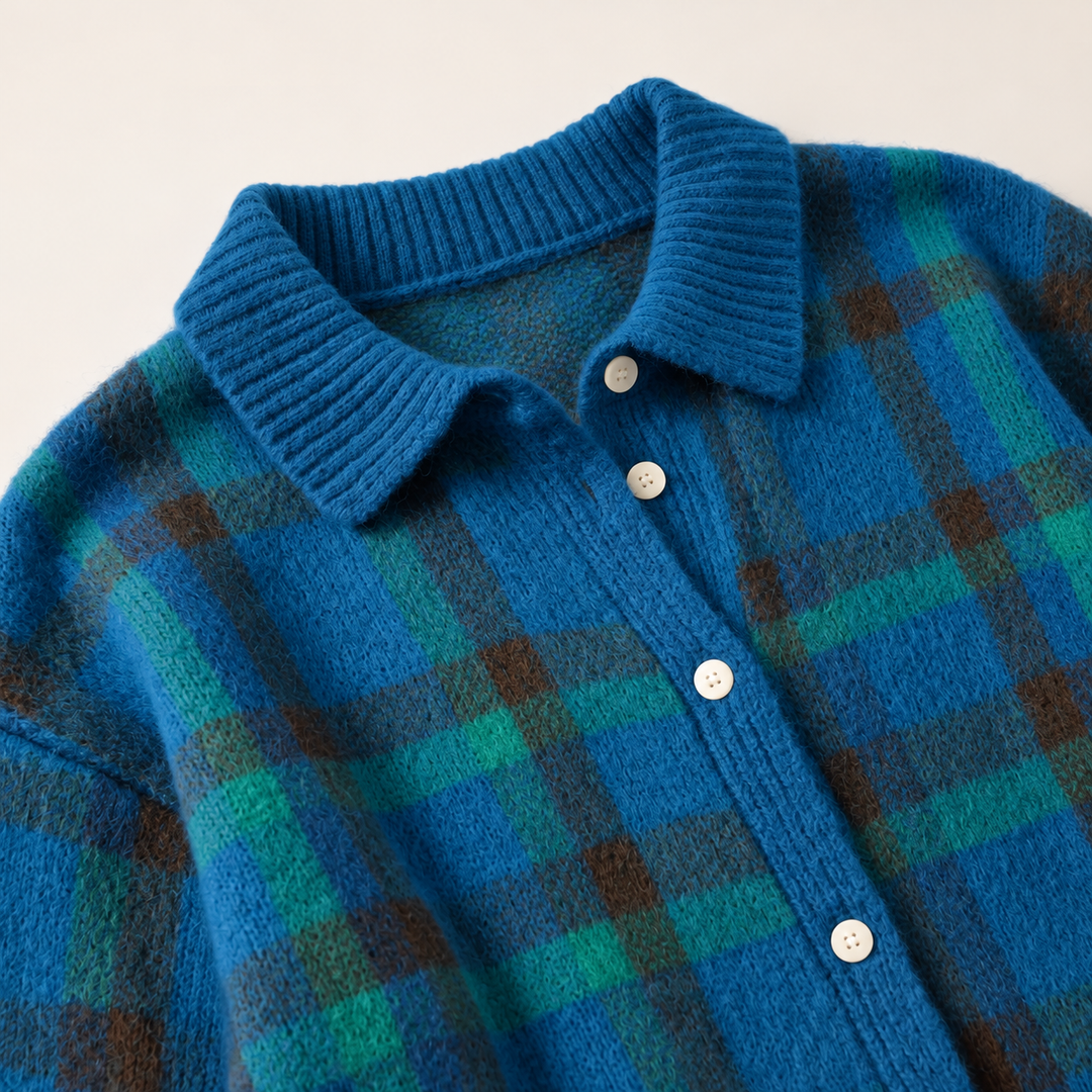 Verolyn - Clara Plaid Knit Cardigan
