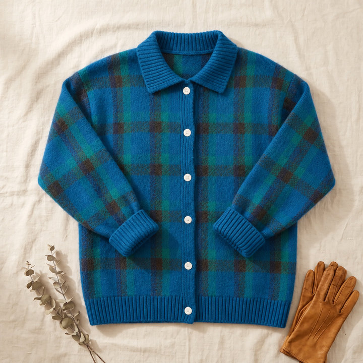 Verolyn - Clara Plaid Knit Cardigan