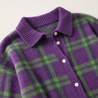 Verolyn - Florence Plaid Knit Cardigan