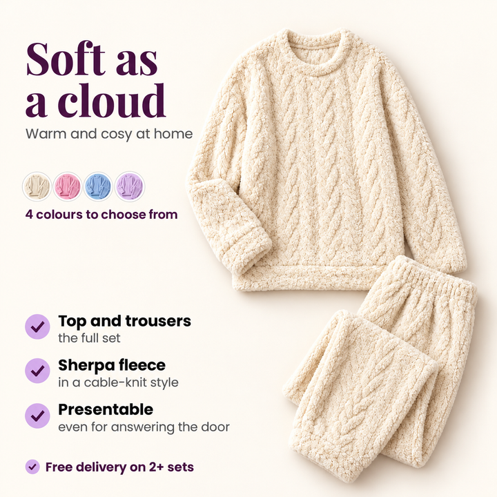 Verolyn sherpa fleece lounge set – view 2