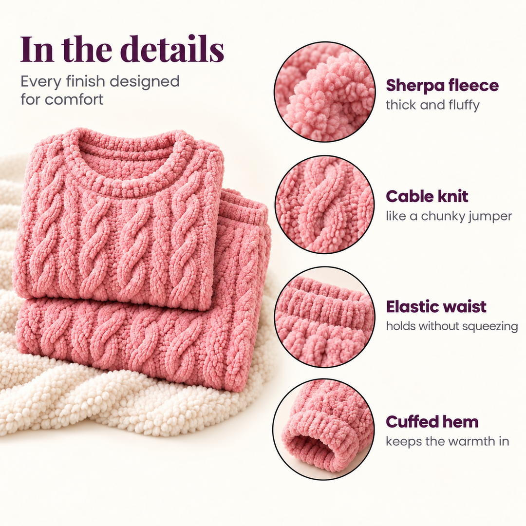 Verolyn sherpa fleece lounge set – view 3