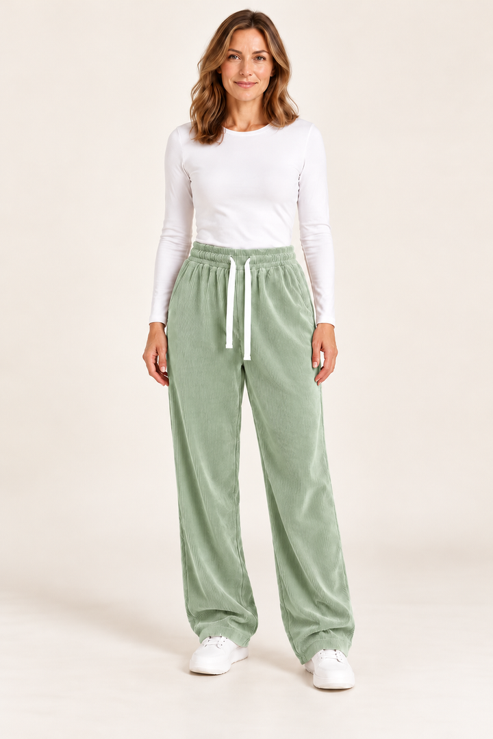 Verolyn - Straight Leg Corduroy Joggers