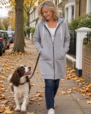 Verolyn - Fleece-Lined Long Zip-Up Hoodie | Buy 1 Get 1 Free