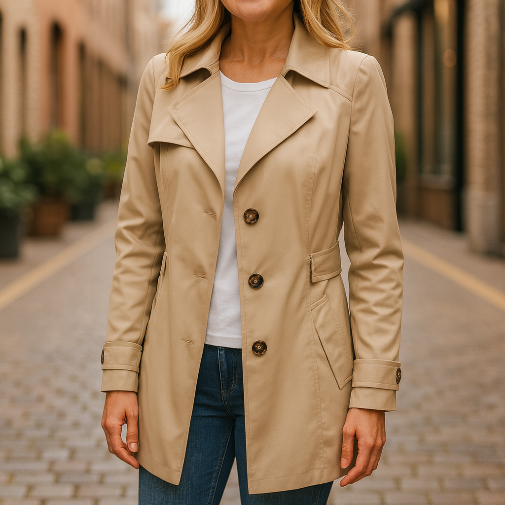 Tailored Autumn Trench Coat in Black — VerolynBoutique