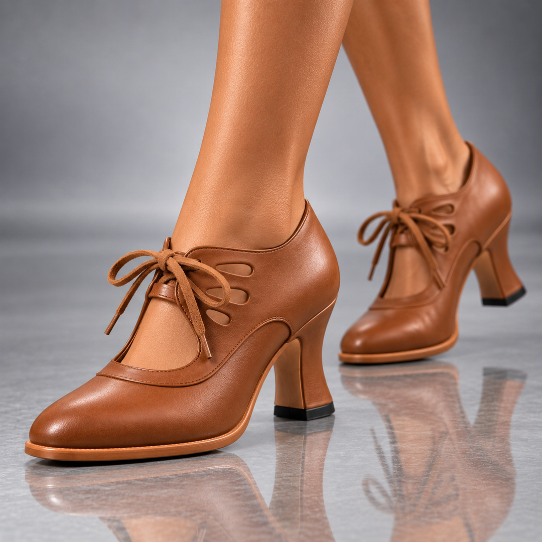 Verolyn vintage lace-up heels – view 7