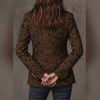 Fitted Paisley Jacquard Blazer — VerolynBoutique