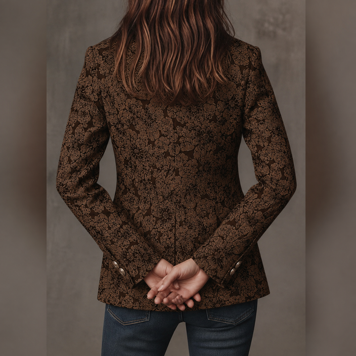 Fitted Paisley Jacquard Blazer — VerolynBoutique