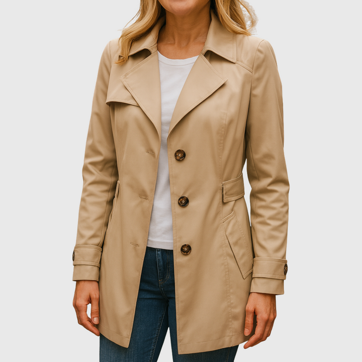 Tailored Autumn Trench Coat in Black — VerolynBoutique