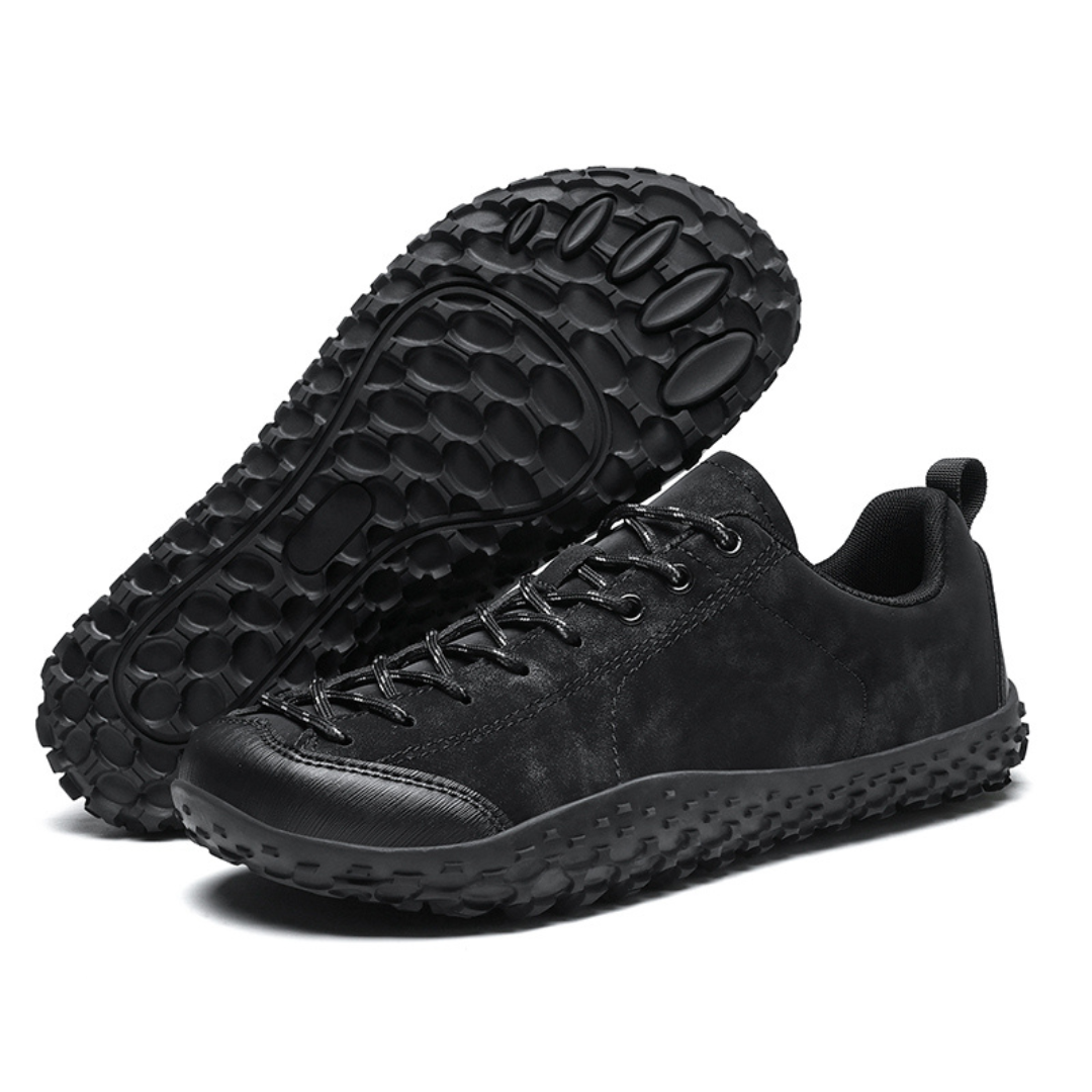 Waterproof Wide-Toe Walking Shoes in Black — VerolynBoutique