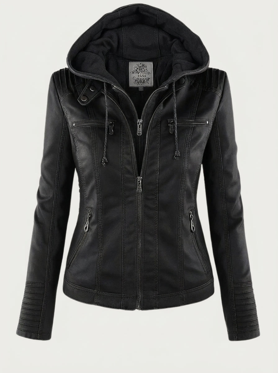 Verolyn classic leather-look jacket – view 4