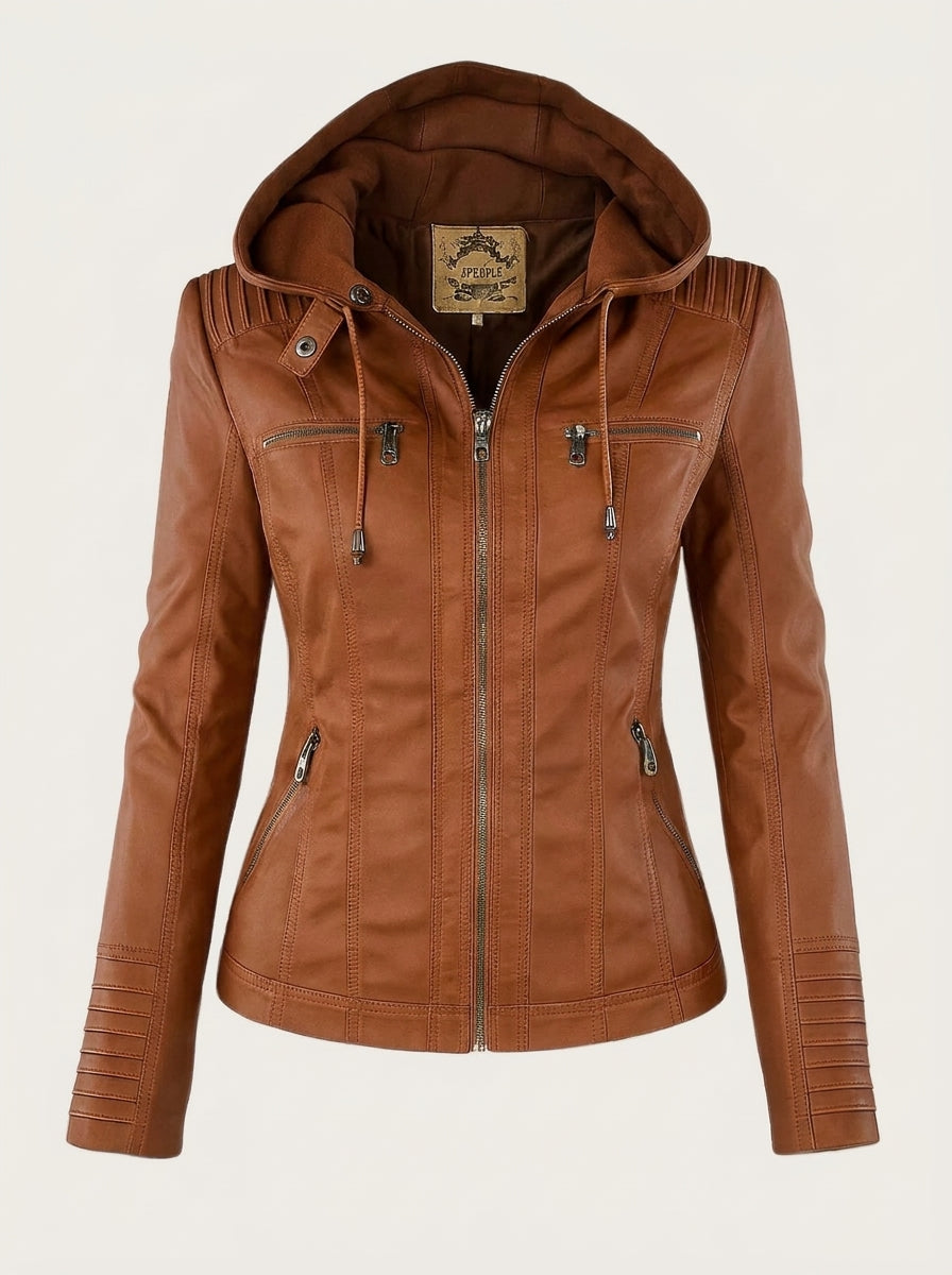 Verolyn classic leather-look jacket – view 2