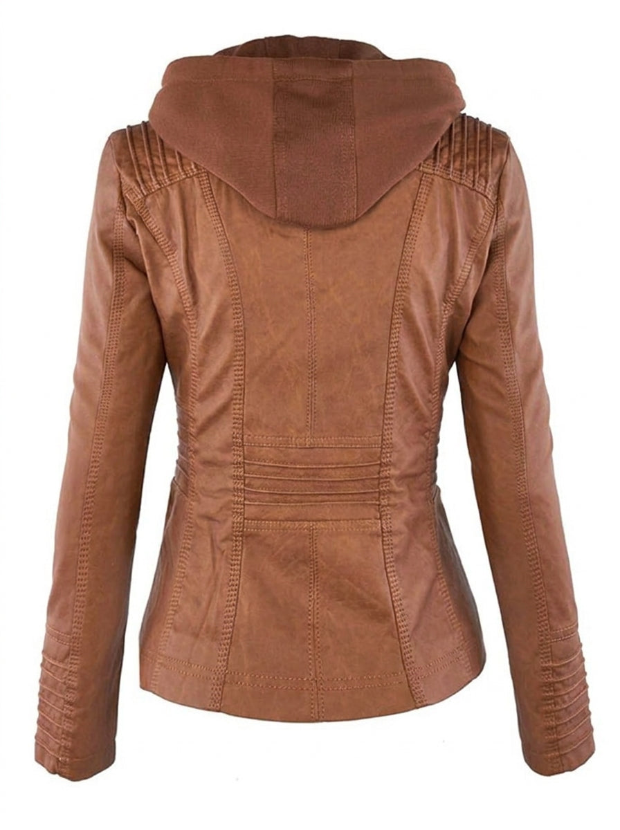 Verolyn classic leather-look jacket – view 5
