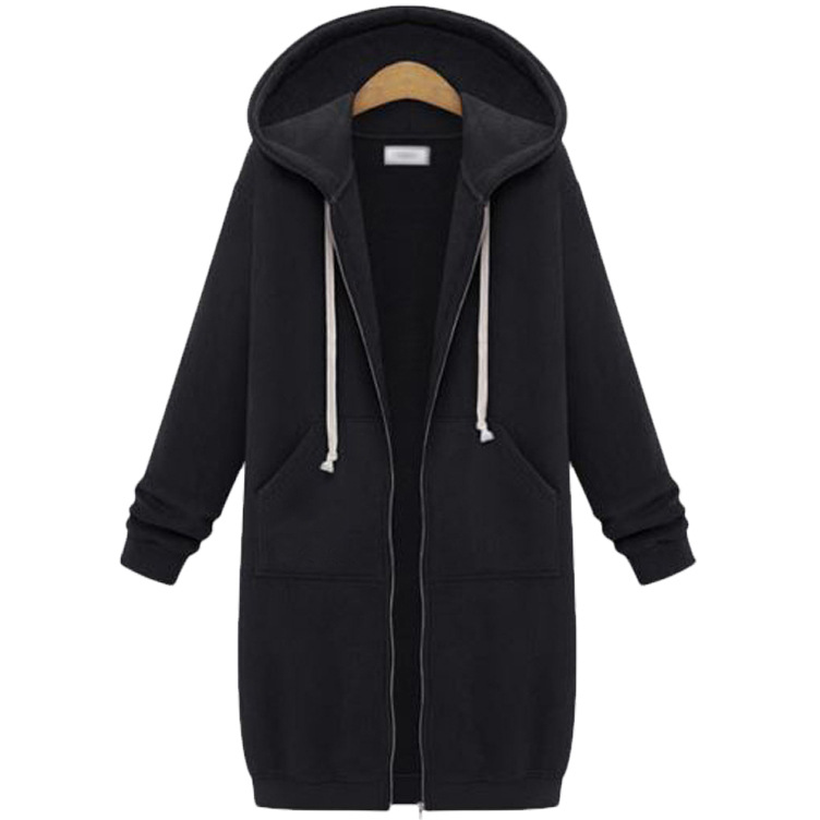 Verolyn fleece-lined long zip-up hoodie – view 20