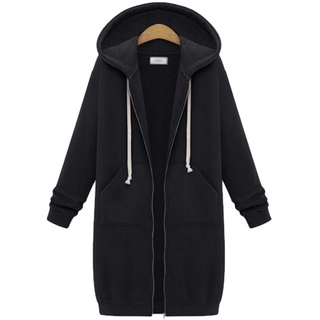 Verolyn fleece-lined long zip-up hoodie – view 20