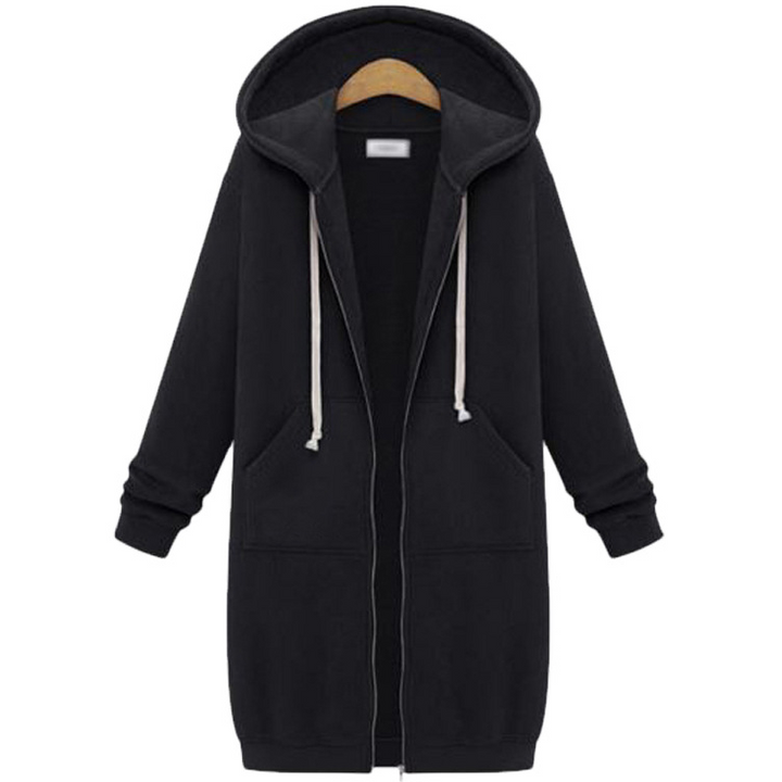Verolyn fleece-lined long zip-up hoodie – view 20