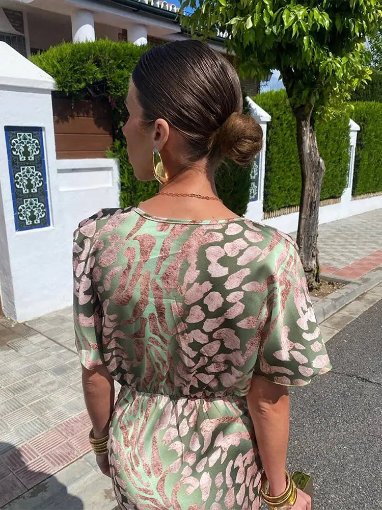 Twist Knot Midi Dress in Multicolour — VerolynBoutique