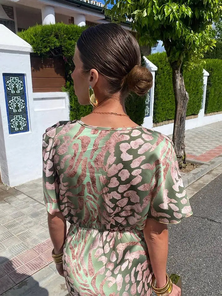 Twist Knot Midi Dress in Multicolour — VerolynBoutique