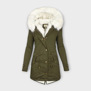 Faux Fur Trim Waterproof Parka in Green — VerolynBoutique