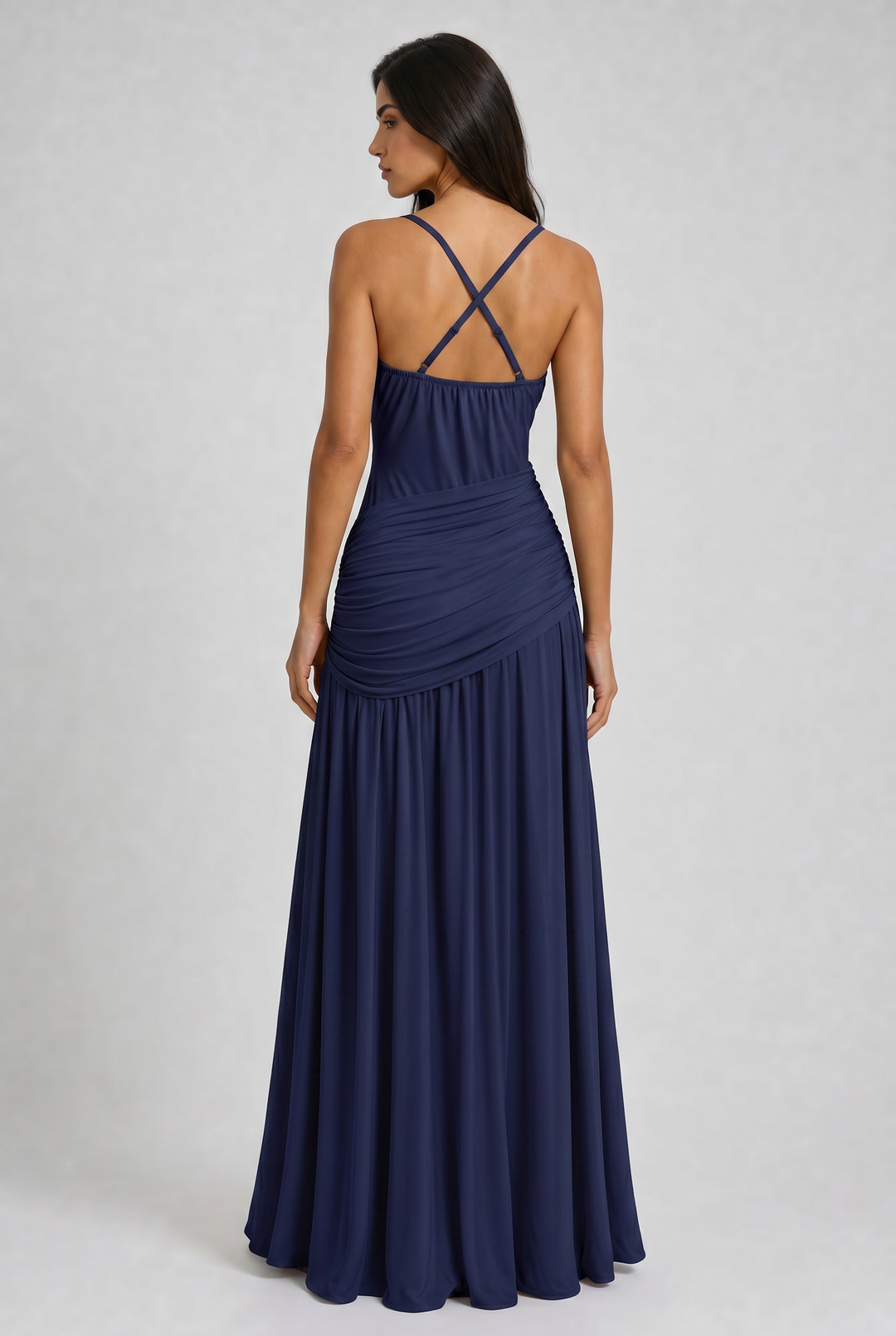 Ruched Waist Strappy Maxi Dress in Yellow — VerolynBoutique
