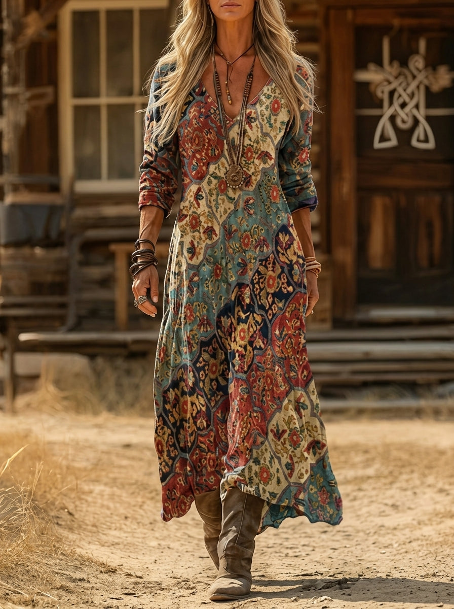 Verolyn flowing colourful maxi dress