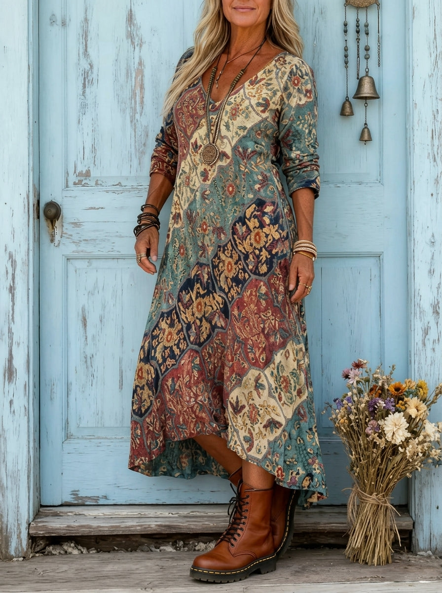 Verolyn flowing colourful maxi dress – view 2