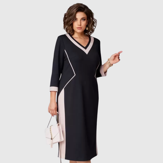 Verolyn - Classic V-Neck Midi Dress