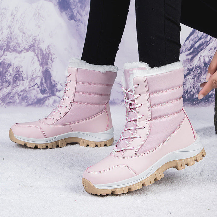Verolyn waterproof insulated snow boots in pink