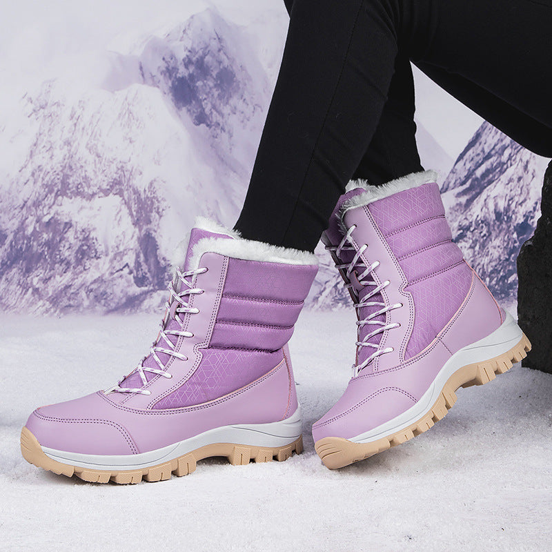 Verolyn waterproof insulated snow boots in purple