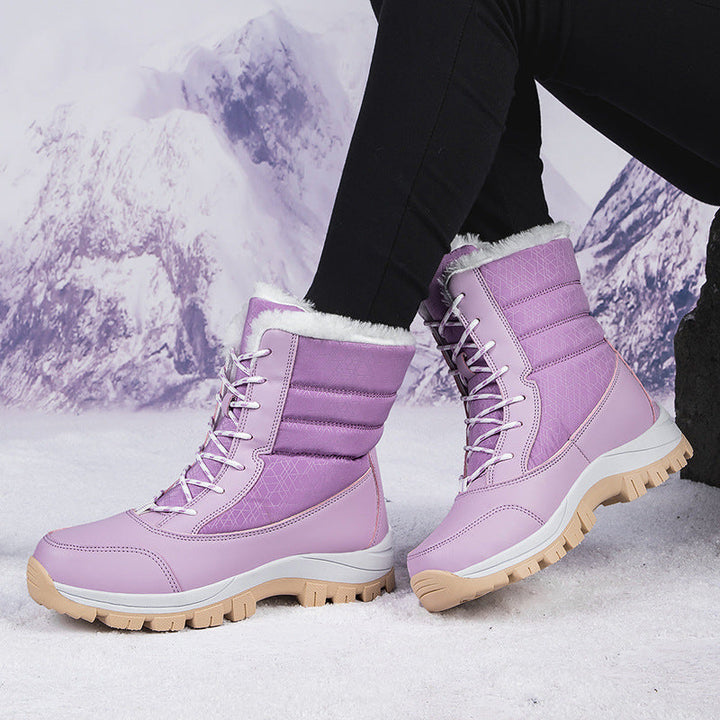 Verolyn waterproof insulated snow boots in purple