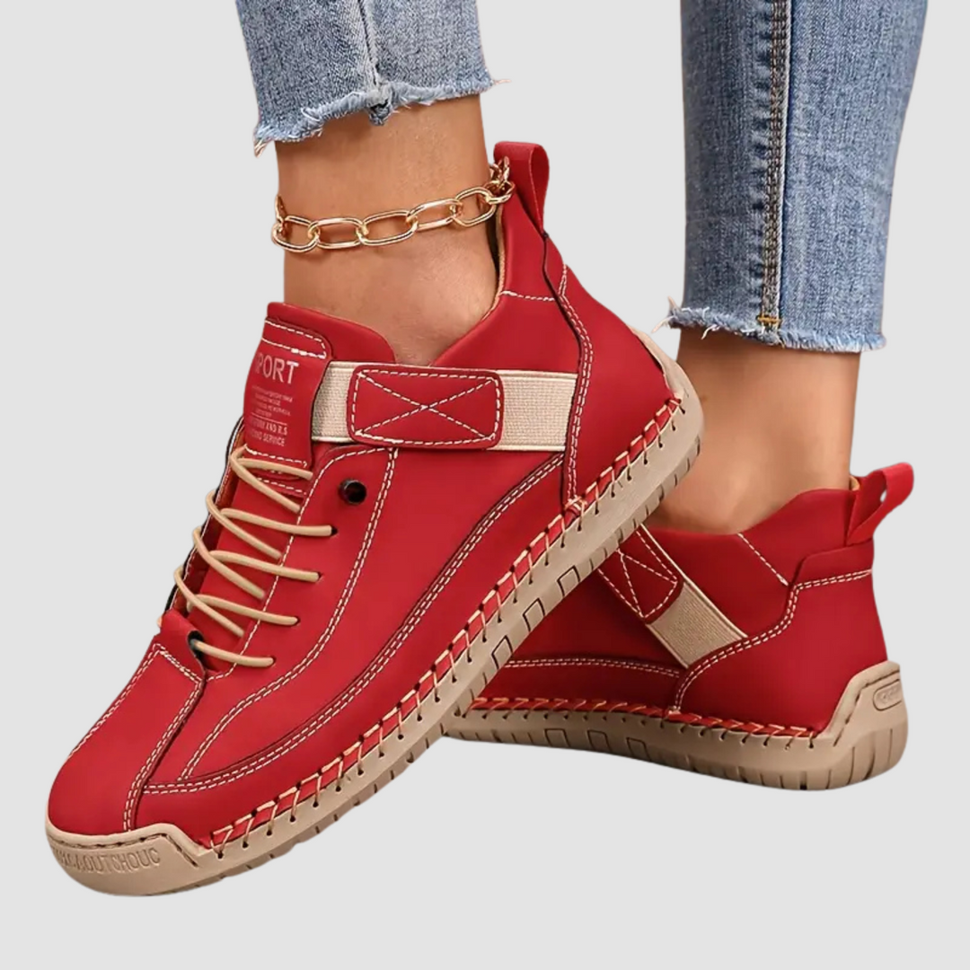 Slip-On Comfort Sneakers in Red — VerolynBoutique