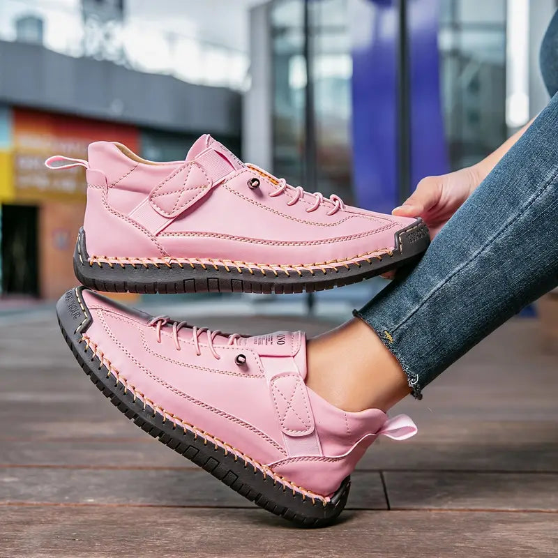 Slip-On Comfort Sneakers in Pink — VerolynBoutique