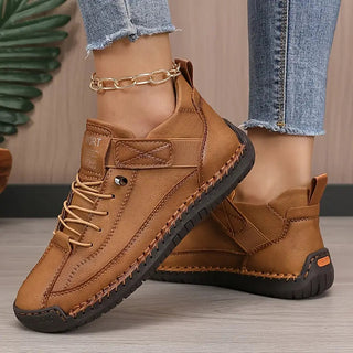 Wide Fit Slip On Sneakers in Camel — VerolynBoutique