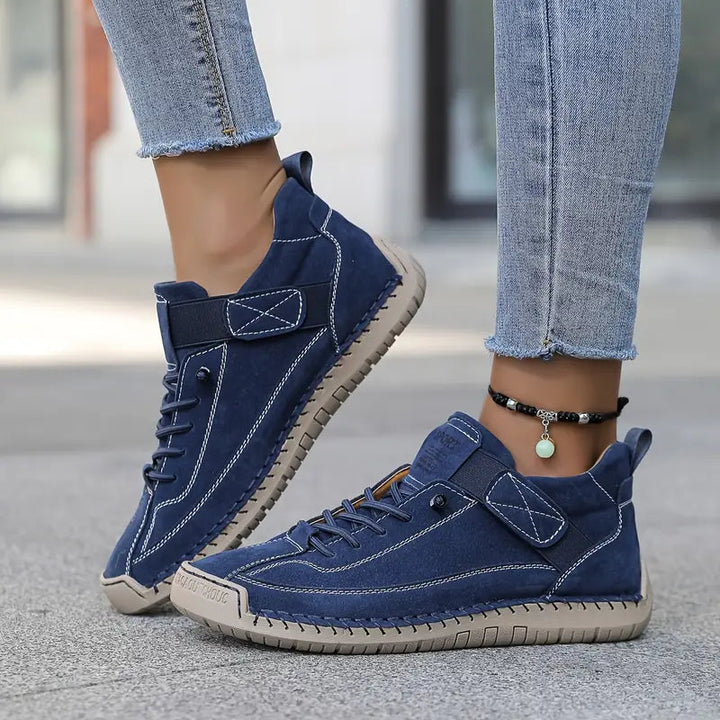 Wide Fit Slip On Sneakers in Navy — VerolynBoutique