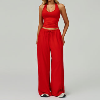 Verolyn - Crop Tank &amp; Wide-Leg Trouser Set