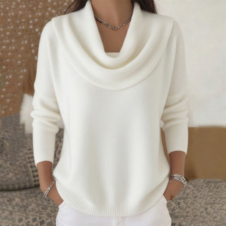 Verolyn cowl neck relaxed jumper in white