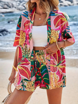 Verolyn - Floral Top &amp; Shorts Set