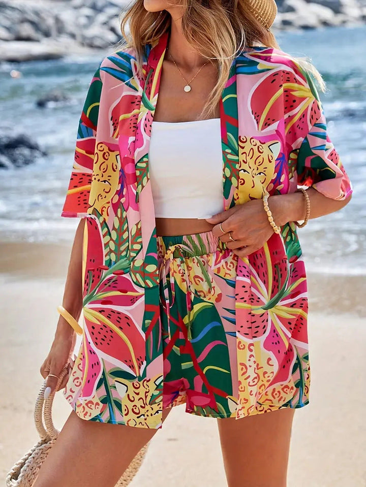 Verolyn - Floral Top &amp; Shorts Set